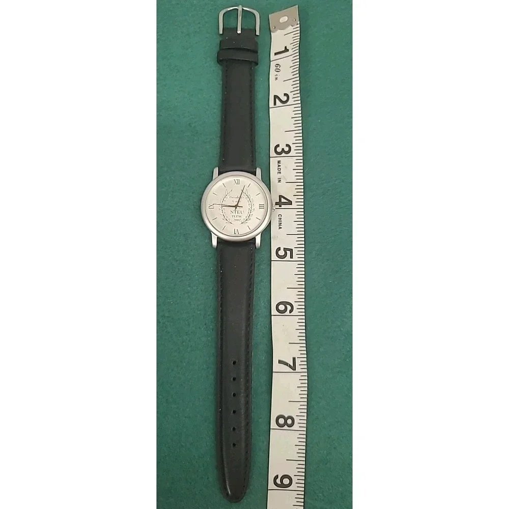 NTEU TEPAC President Circle Watch Genuine‎ Leather Watchband